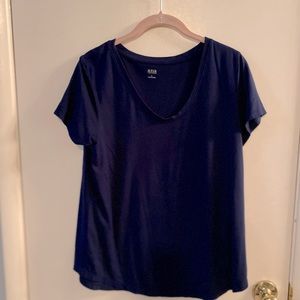 a.n.a Blue Short Sleeve large top